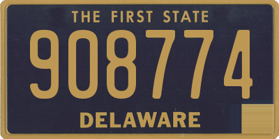 DE license plate 908774