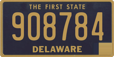 DE license plate 908784