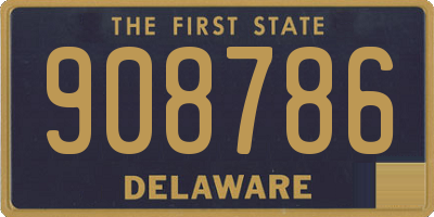 DE license plate 908786