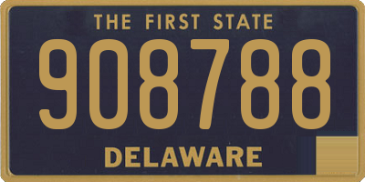DE license plate 908788