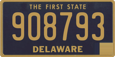 DE license plate 908793