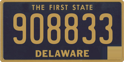 DE license plate 908833