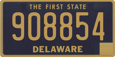 DE license plate 908854