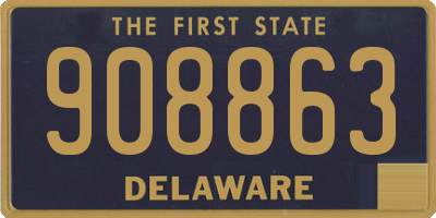 DE license plate 908863