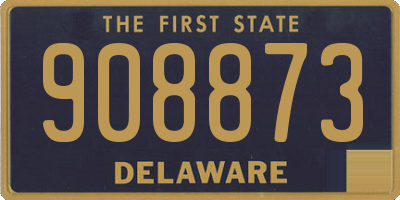 DE license plate 908873
