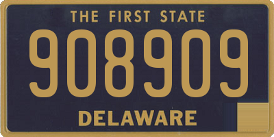 DE license plate 908909