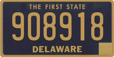 DE license plate 908918