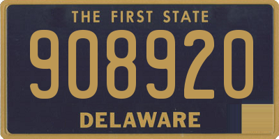 DE license plate 908920