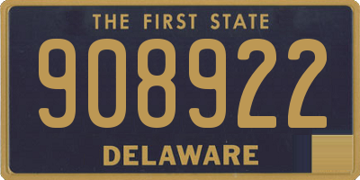 DE license plate 908922