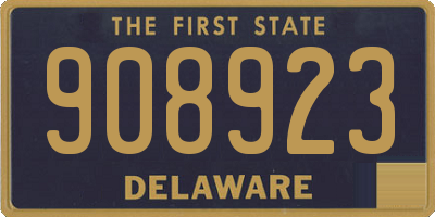 DE license plate 908923