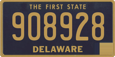 DE license plate 908928