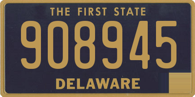 DE license plate 908945