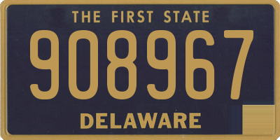 DE license plate 908967