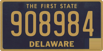 DE license plate 908984