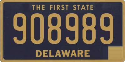 DE license plate 908989