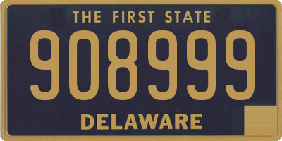 DE license plate 908999