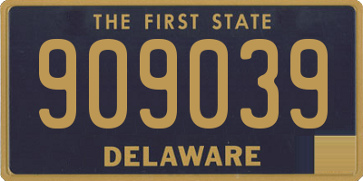 DE license plate 909039