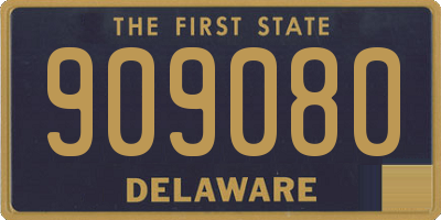 DE license plate 909080