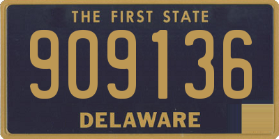 DE license plate 909136