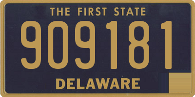 DE license plate 909181