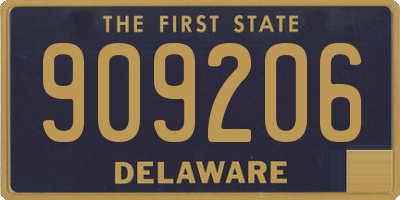 DE license plate 909206