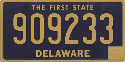 DE license plate 909233