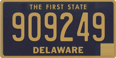 DE license plate 909249
