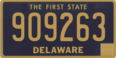 DE license plate 909263