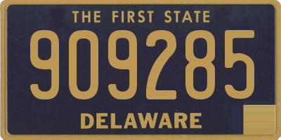 DE license plate 909285