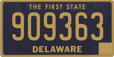 DE license plate 909363