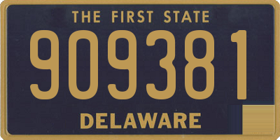 DE license plate 909381