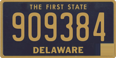 DE license plate 909384