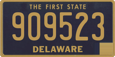 DE license plate 909523