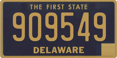 DE license plate 909549