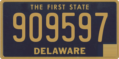 DE license plate 909597