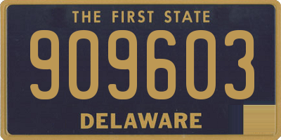 DE license plate 909603