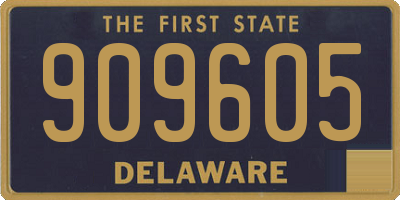 DE license plate 909605