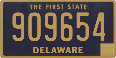 DE license plate 909654