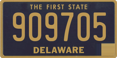 DE license plate 909705