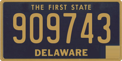 DE license plate 909743