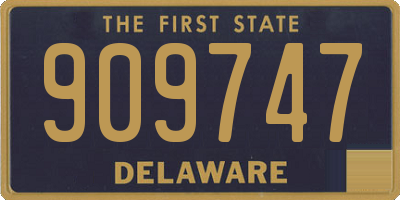 DE license plate 909747