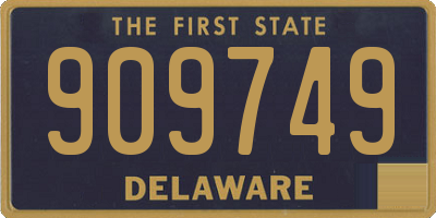 DE license plate 909749