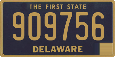 DE license plate 909756