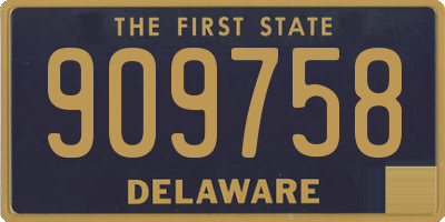 DE license plate 909758