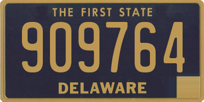 DE license plate 909764