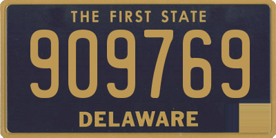 DE license plate 909769