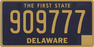 DE license plate 909777
