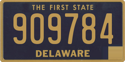 DE license plate 909784
