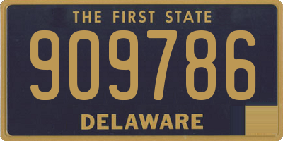 DE license plate 909786