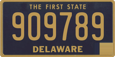 DE license plate 909789